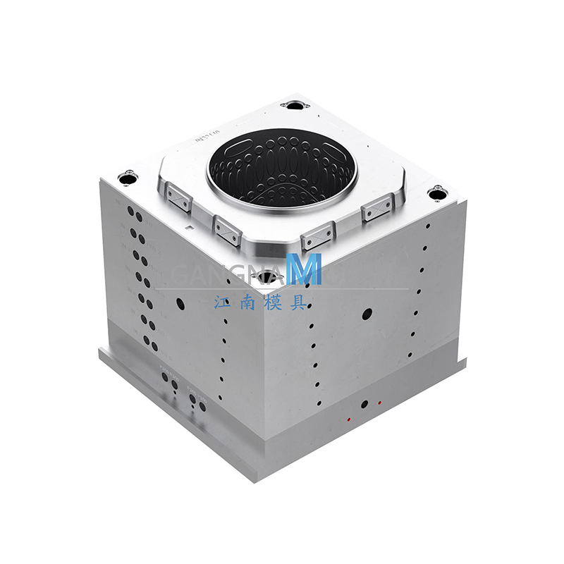 JN-387 Plastic round rattan laundry basket mold