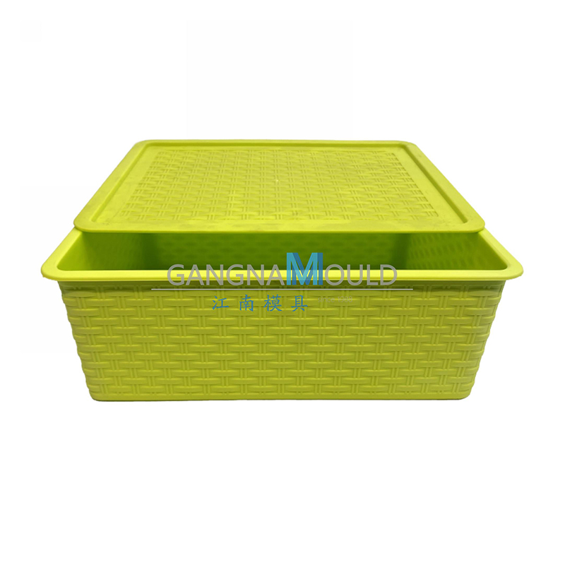 JN-332 Household PP plastic storage basket mold with cover