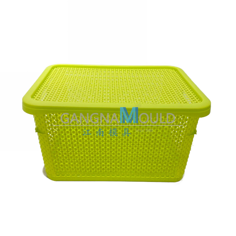 JN-335 Household PP plastic storage basket mold with cover