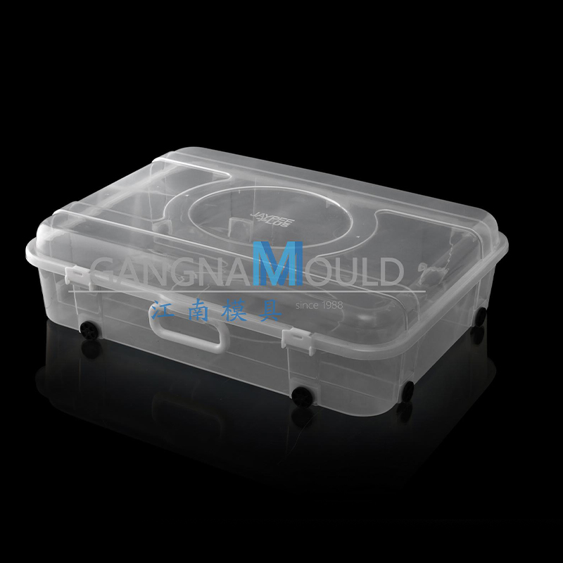 JN-300 Plastic transparent under-bed storage box with wheel mold