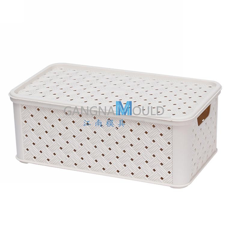 JN-341 Household PP plastic storage basket mold with cover