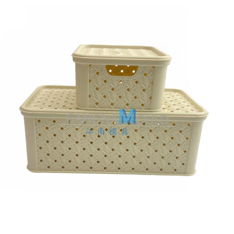 JN-340 Household PP plastic storage basket mold with cover