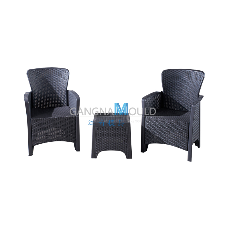 JN-627 Outdoor imitation rattan sofa table and chair set injection mold